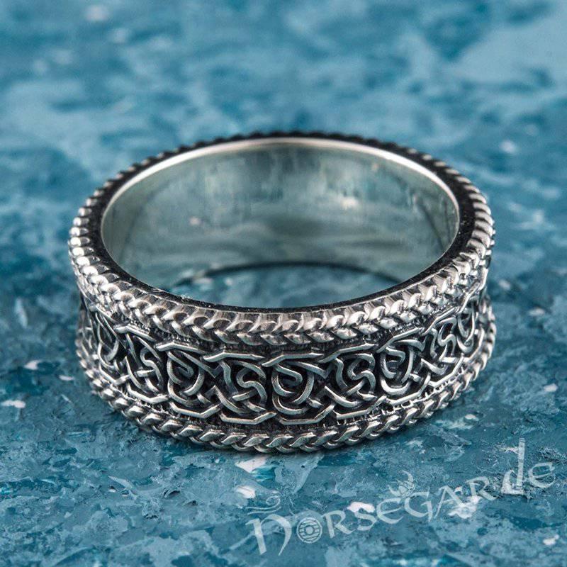 Handcrafted Twisted Knot Band - Sterling Silver