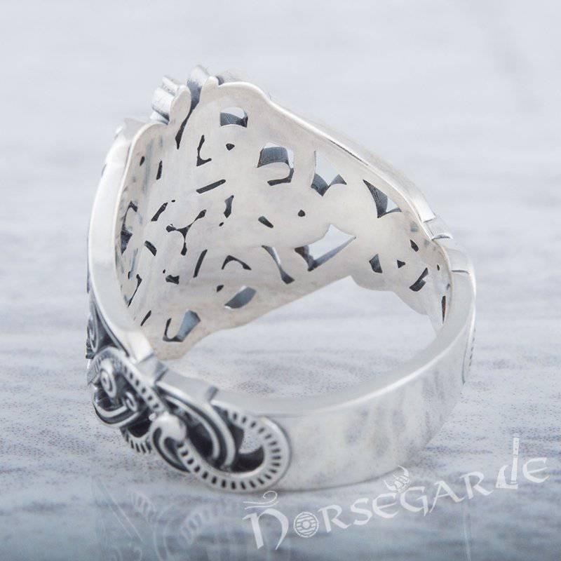 Handcrafted Urnes Art Ring - Sterling Silver