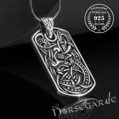 Handcrafted Urnes Ornament Pendant - Sterling Silver