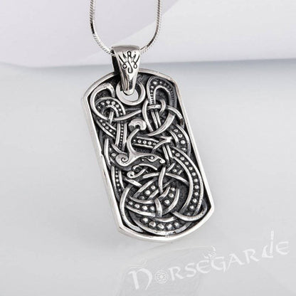 Handcrafted Urnes Ornament Pendant - Sterling Silver