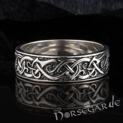 Handcrafted Urnes Ornamental Band - Sterling Silver