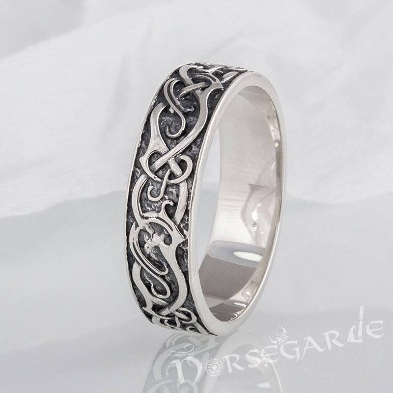 Handcrafted Urnes Ornamental Band - Sterling Silver