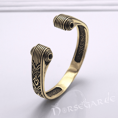 Handcrafted Valhalla Warrior Torc Bracelet - Bronze