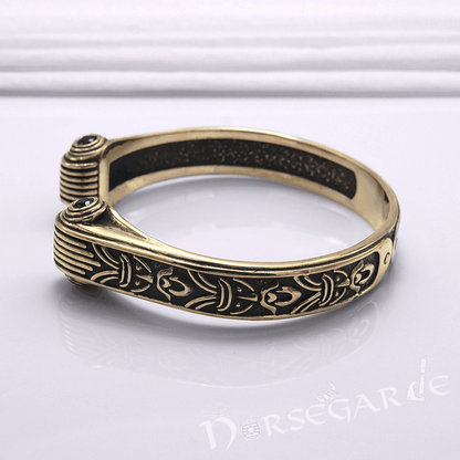 Handcrafted Valhalla Warrior Torc Bracelet - Bronze