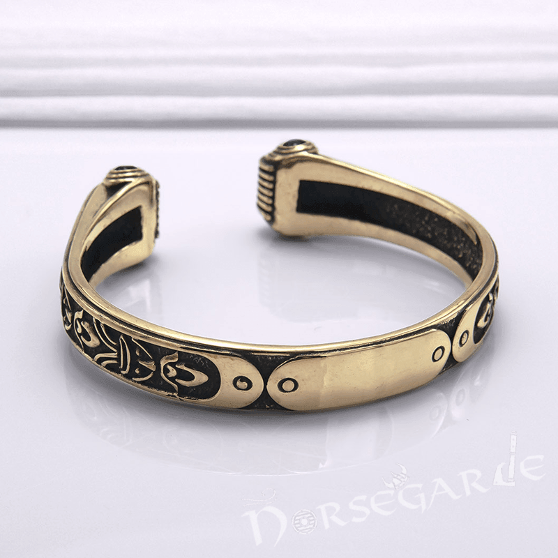 Handcrafted Valhalla Warrior Torc Bracelet - Bronze