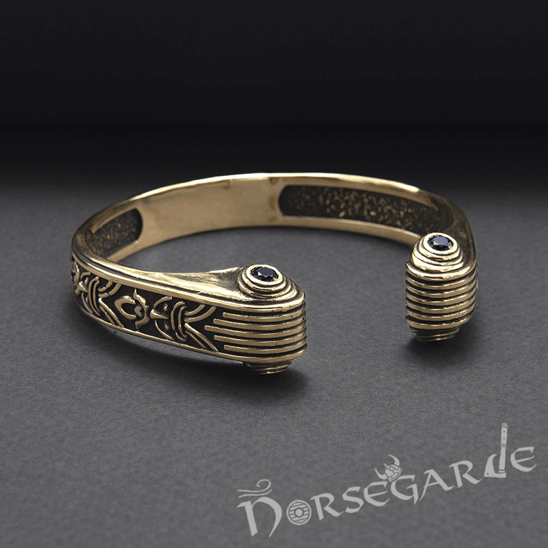 Handcrafted Valhalla Warrior Torc Bracelet - Bronze