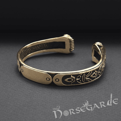 Handcrafted Valhalla Warrior Torc Bracelet - Bronze