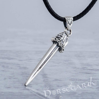 Handcrafted Viking Hand and Sword Pendant - Sterling Silver