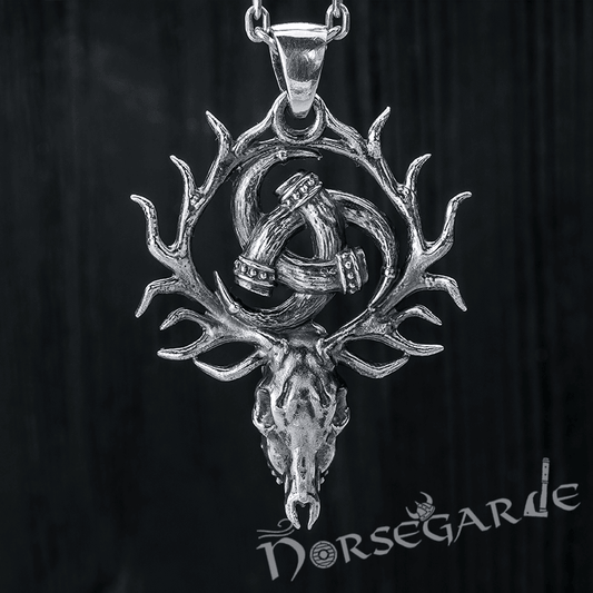 Handcrafted Wild Horn Triskelion Amulet - Sterling Silver