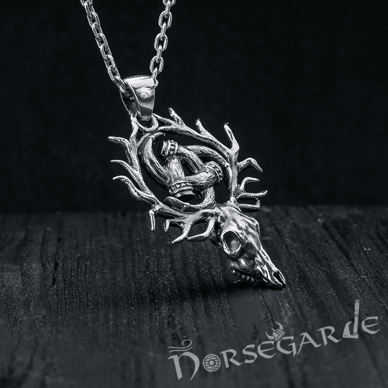 Handcrafted Wild Horn Triskelion Amulet - Sterling Silver