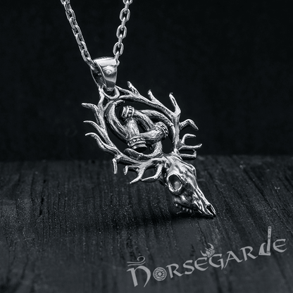 Handcrafted Wild Horn Triskelion Amulet - Sterling Silver