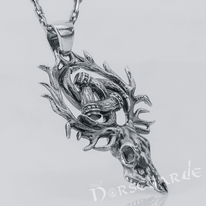 Handcrafted Wild Horn Triskelion Amulet - Sterling Silver