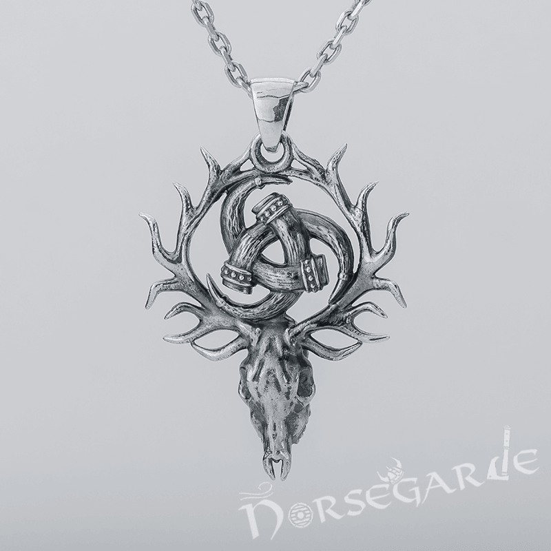 Handcrafted Wild Horn Triskelion Amulet - Sterling Silver