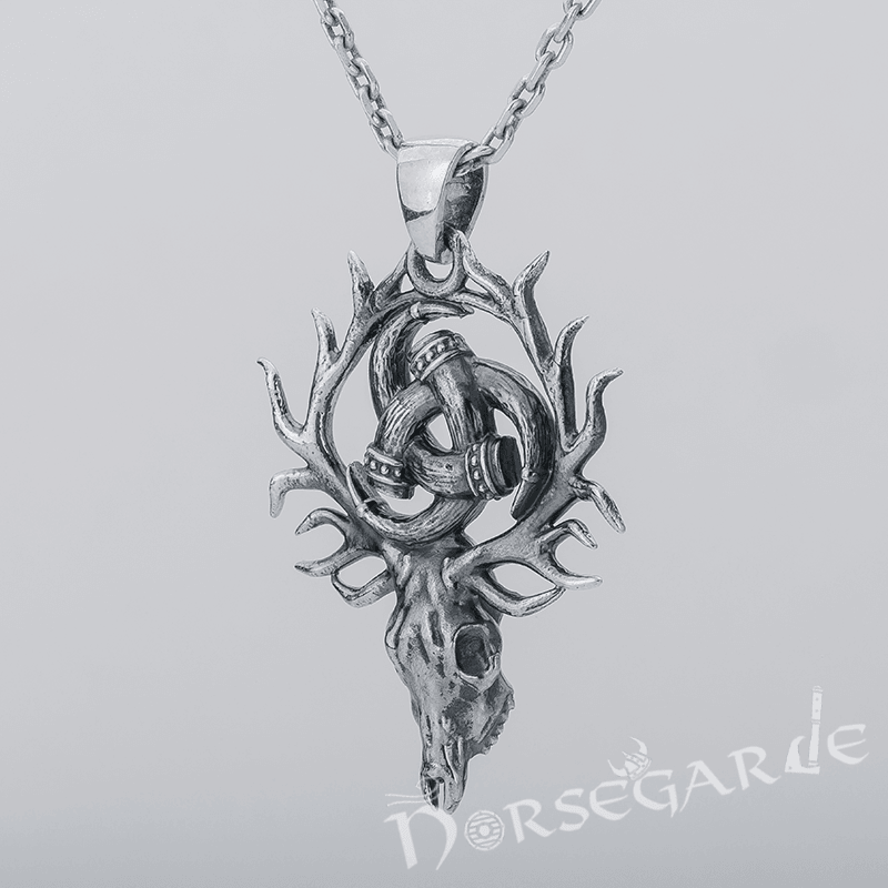 Handcrafted Wild Horn Triskelion Amulet - Sterling Silver