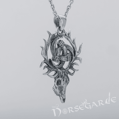 Handcrafted Wild Horn Triskelion Amulet - Sterling Silver