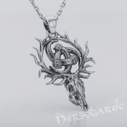 Handcrafted Wild Horn Triskelion Amulet - Sterling Silver