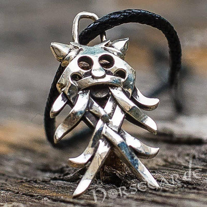 Handcrafted Wolf Totem Pendant - Sterling Silver