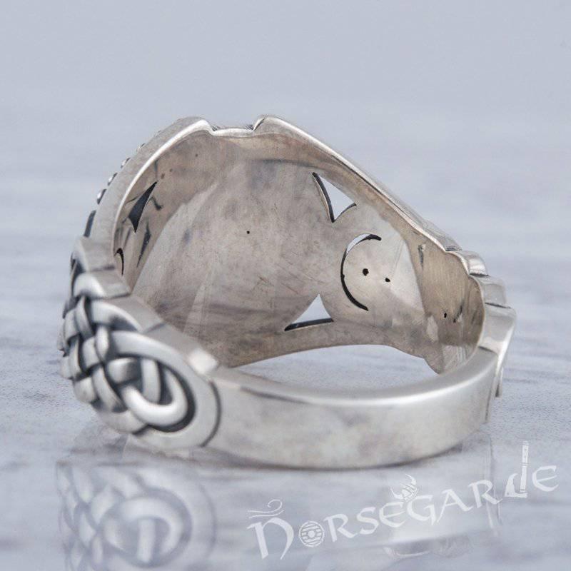 Handcrafted Yggdrasil Braid Ornament Ring - Sterling Silver