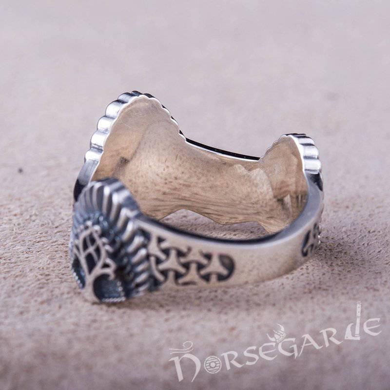 Handcrafted Yggdrasil Crown Band - Sterling Silver