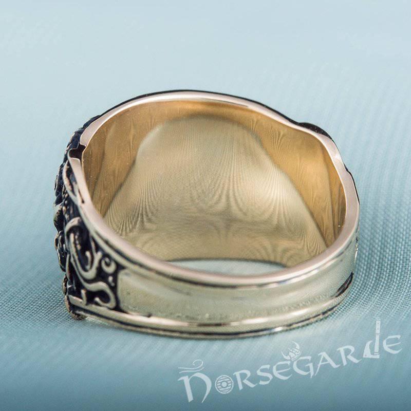 Handcrafted Yggdrasil Mammen Style Ring - Bronze