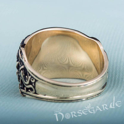 Handcrafted Yggdrasil Mammen Style Ring - Bronze