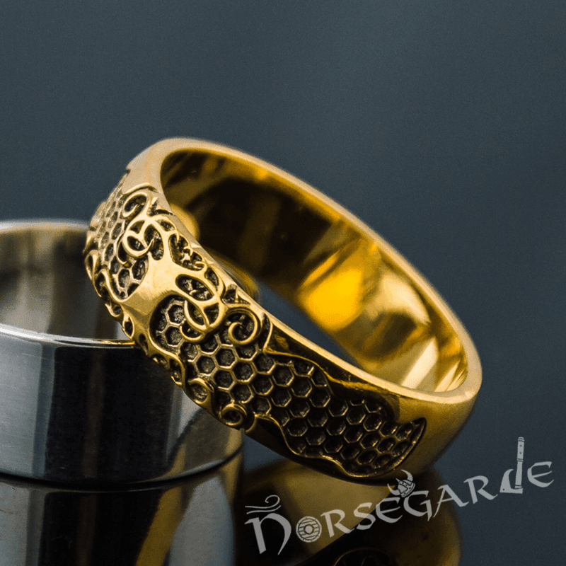 Handcrafted Yggdrasil Patterned Band - Gold