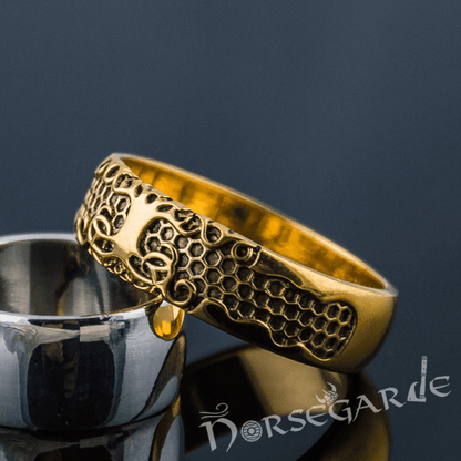 Handcrafted Yggdrasil Patterned Band - Gold