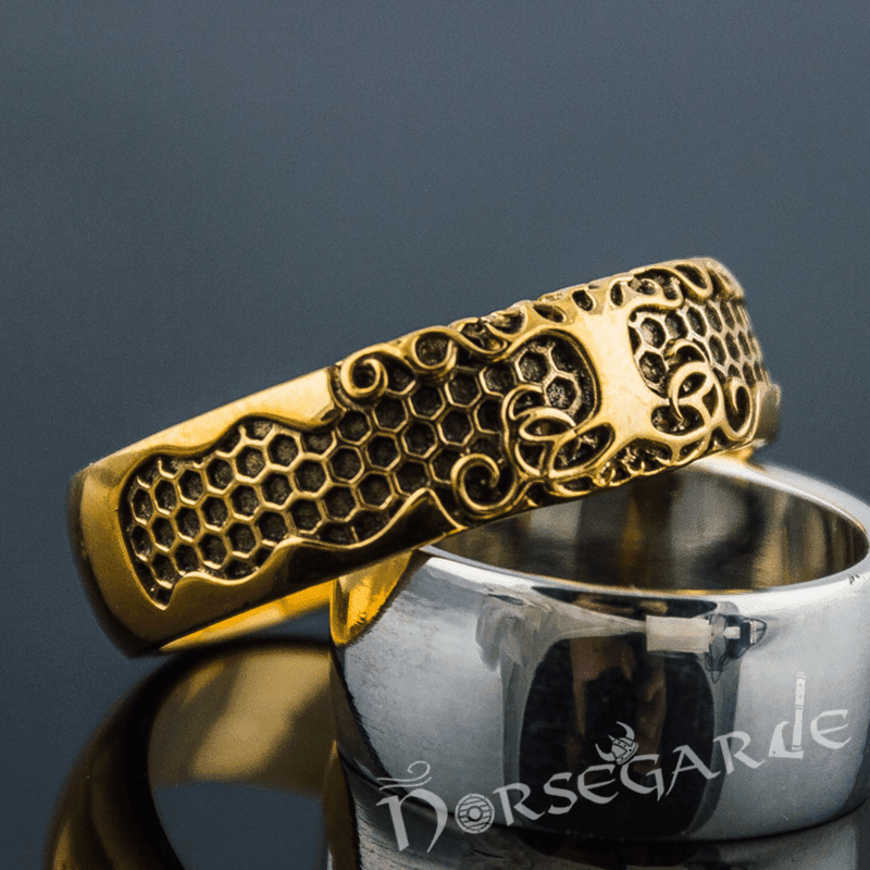 Handcrafted Yggdrasil Patterned Band - Gold