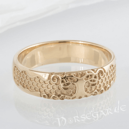 Handcrafted Yggdrasil Patterned Band - Gold