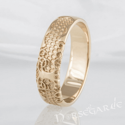 Handcrafted Yggdrasil Patterned Band - Gold