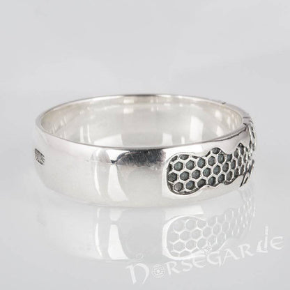 Handcrafted Yggdrasil Patterned Band - Sterling Silver