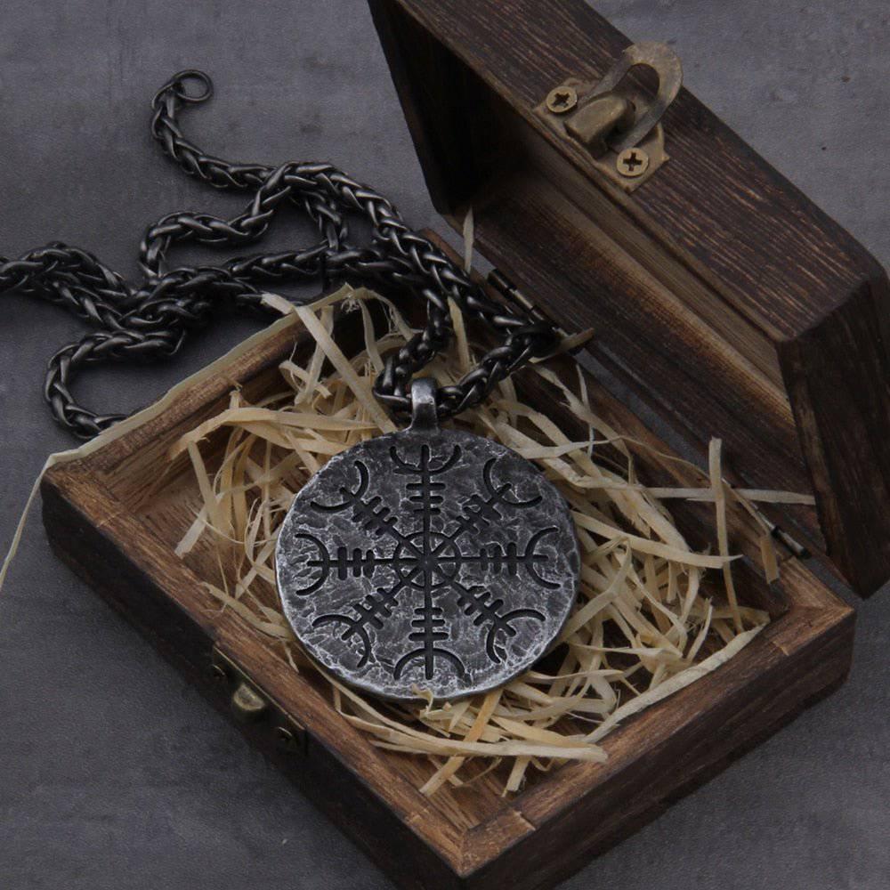 Helm of Awe and Vegvisir Double Pendant