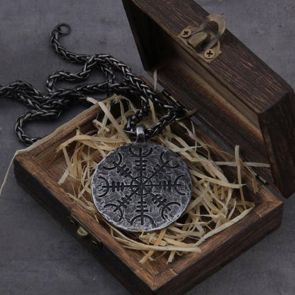 Helm of Awe and Vegvisir Double Pendant
