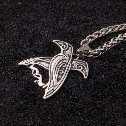 Hugin and Munin Pendant - Sterling Silver