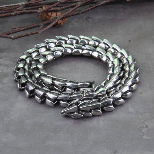 Jormungandr Scale Necklace - Stainless Steel