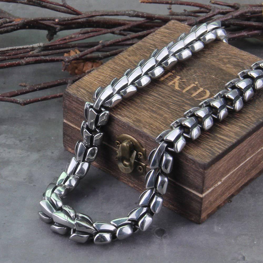 Jormungandr Scale Necklace - Stainless Steel