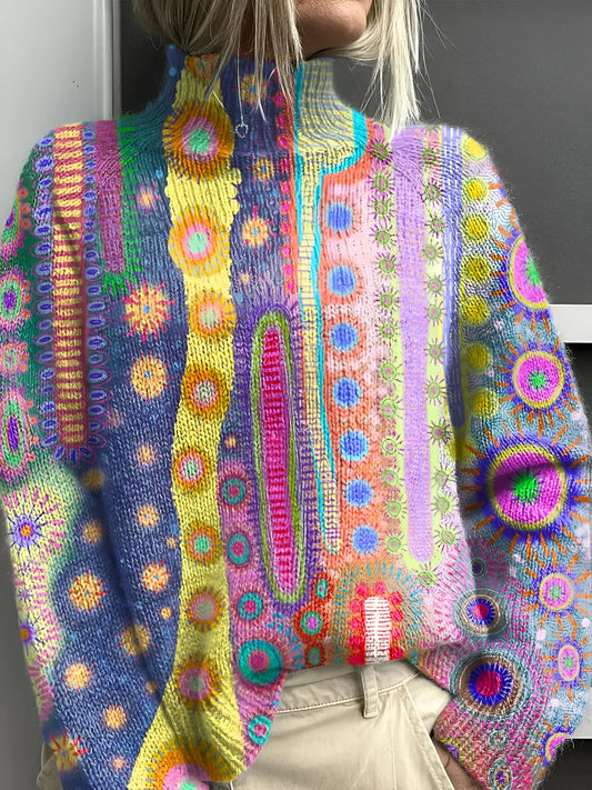 Zorvella™ | Jersey de cuello alto de colores