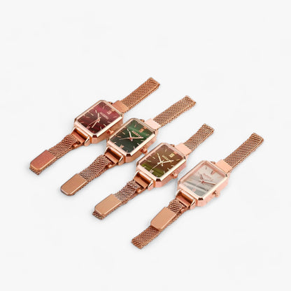 Diora | Elegant square watch with magnetic bracelet