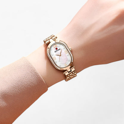 Luxury quartz oval watch