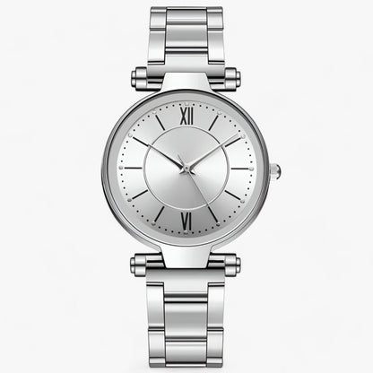 Premium stainless steel round watch