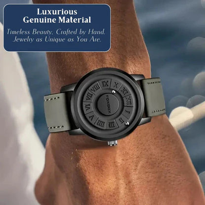 Max | Men's Stylish Black Dial Casual Wristwatch