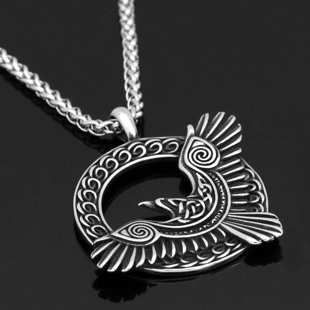 Raven's Flight Amulet - Stainless Steel