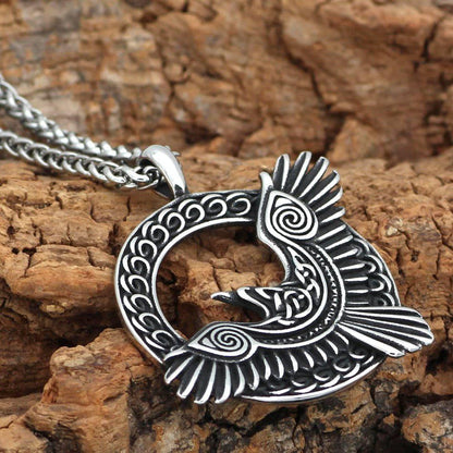 Raven's Flight Amulet - Stainless Steel
