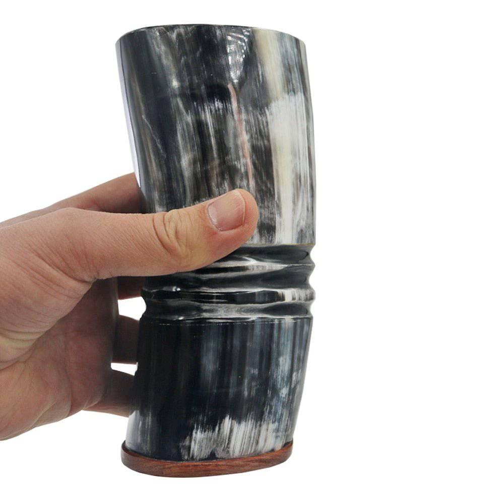 Redwood Base Drinking Horn Cup