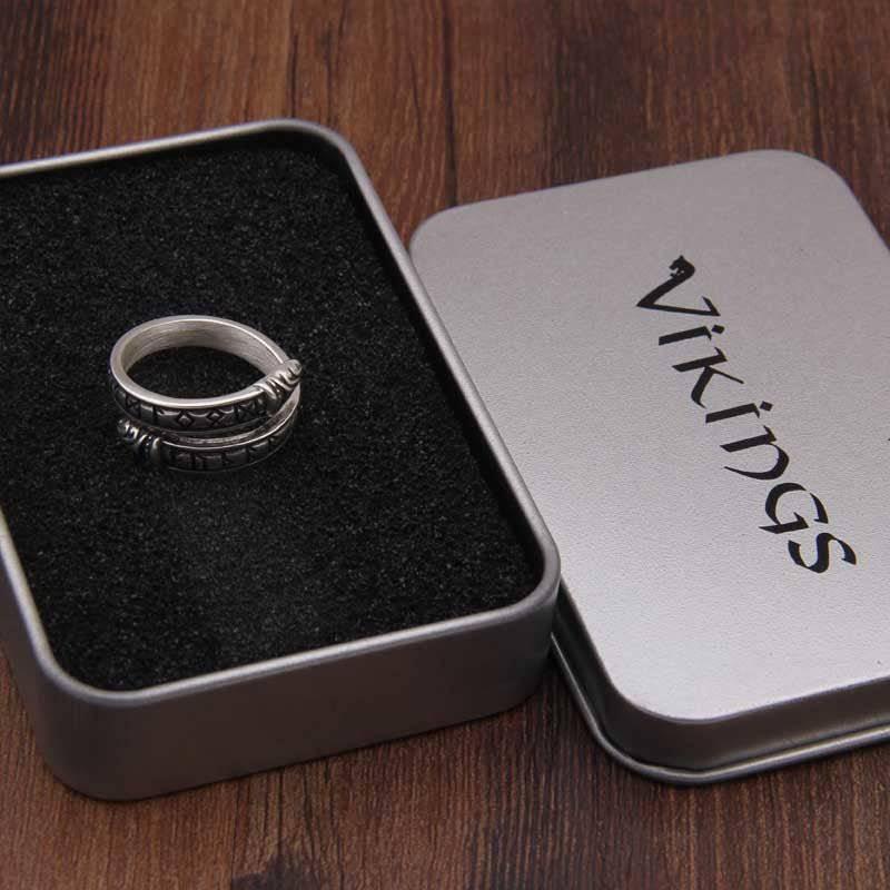Runic Band Ring - Sterling Silver