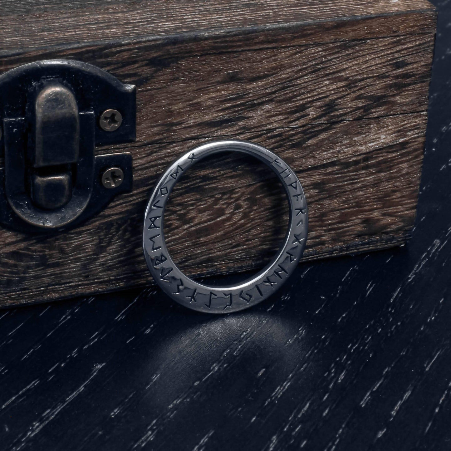 Runic Moon Pendant - Stainless Steel