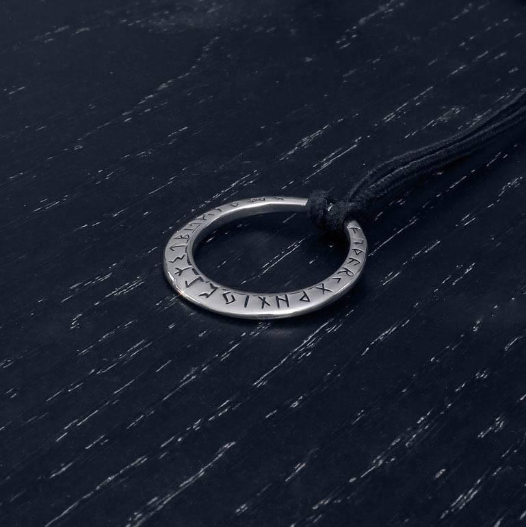 Runic Moon Pendant - Stainless Steel