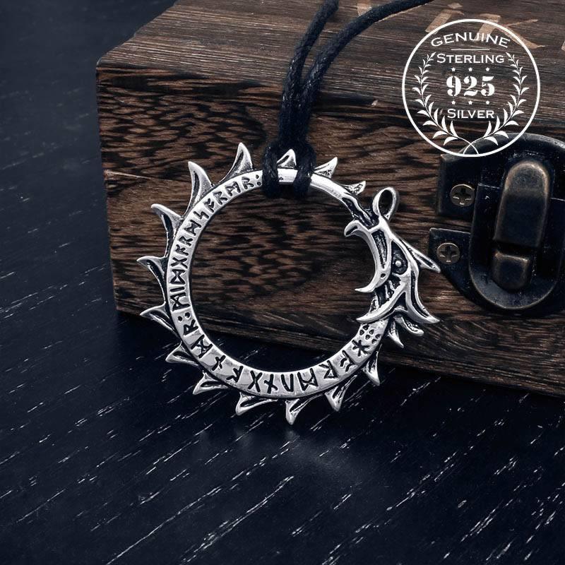 Runic World Serpent Pendant - Sterling Silver