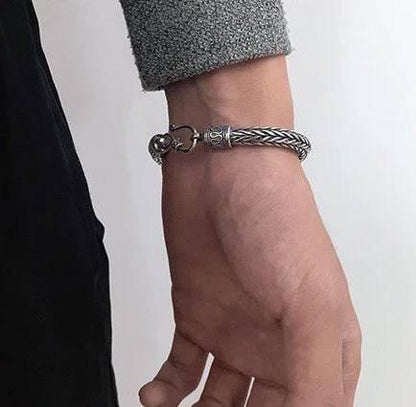 Scaled Ornamental Chain Bracelet - Sterling Silver