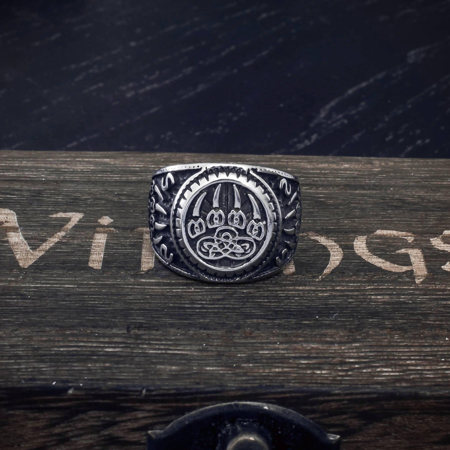 Sign of Veles Signet Ring - Stainless Steel